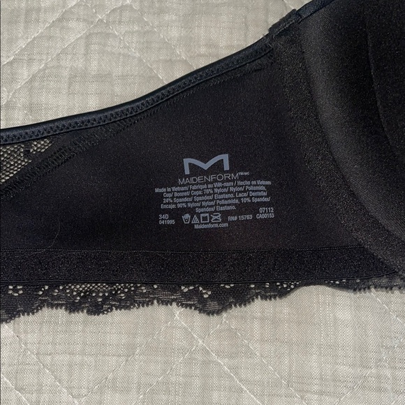 Maidenform Black Full Coverage Bra with Molded Cups - Picture 6 of 6